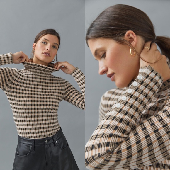 Anthro Buttonsleeve Turtleneck | Poshmark